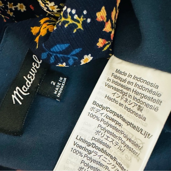 Madewell Crossfront Mini Dress in Garden Party Size 2 - Picture 14 of 14